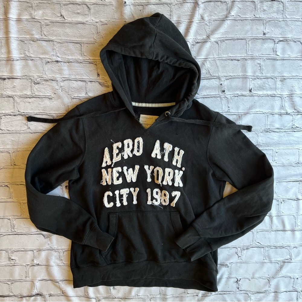 Vintage Aeropostale Hoodie Sweatshirt XL Womens Spellout